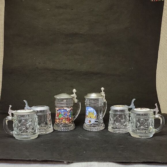 VINTAGE Miniature Stein German  Lot Of 6 - Picture 1 of 12